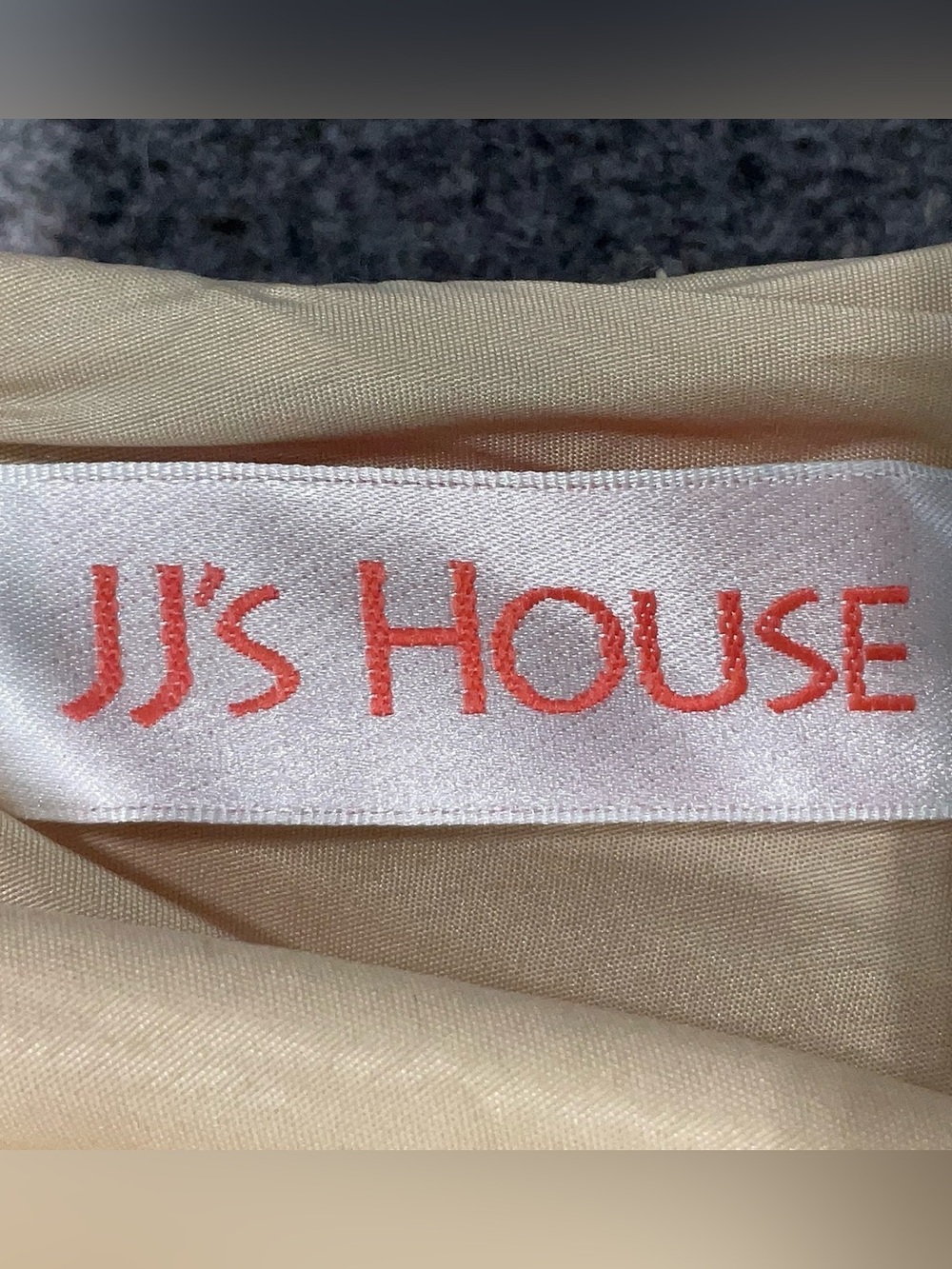 JJ’s House Champagne Satin High-Low Lace-Up Open Back Cocktail Dress | 6 - Picture 6 of 7
